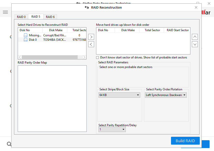 reclaime file recovery for raid 5