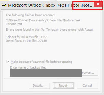 Outlook Inbox Repair tool