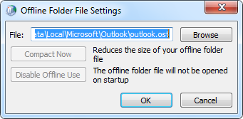 Move the ost-file to another disk or folder location 