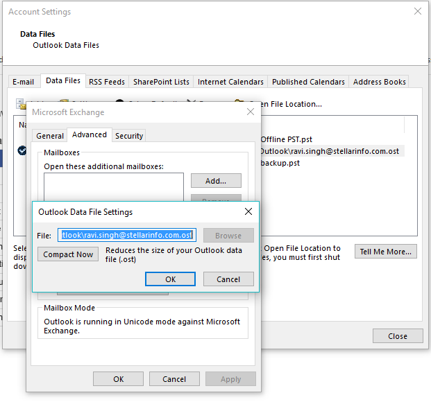Outlook OST file location