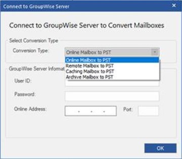 connect to groupwise server