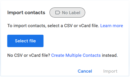 import contacts from csv file