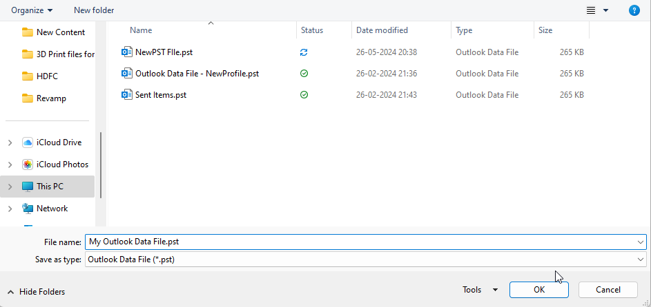 Choose desired location