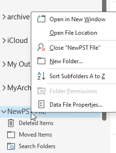 create a mail folder