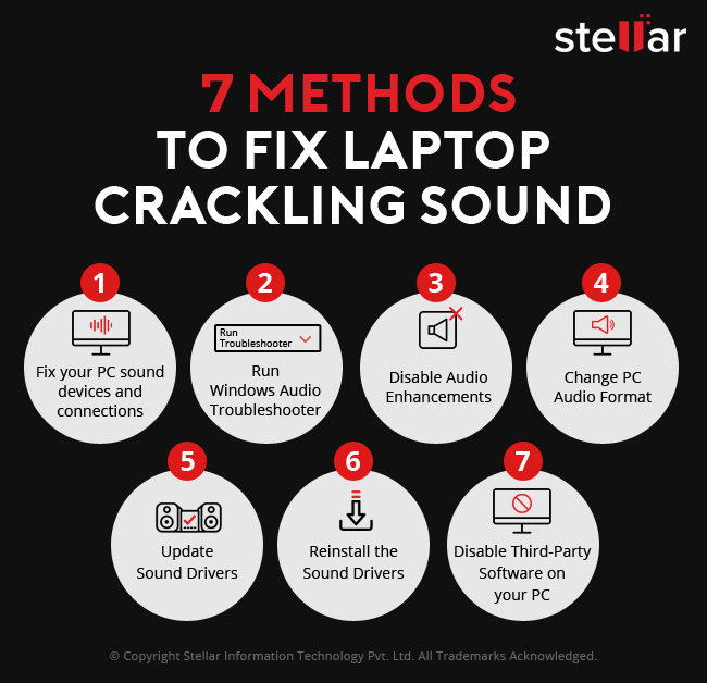 how to fix crackling speakers sound on laptop PC