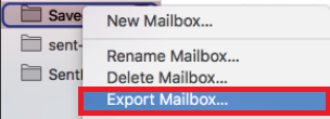 Export Mailbox Option in Apple Mail