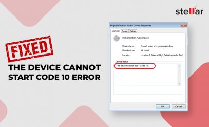 Fixed “The Device Cannot Start Code 10” Error