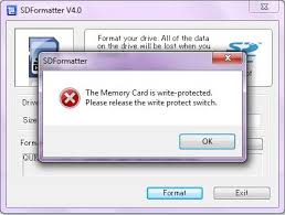Write protected SD card won?t format