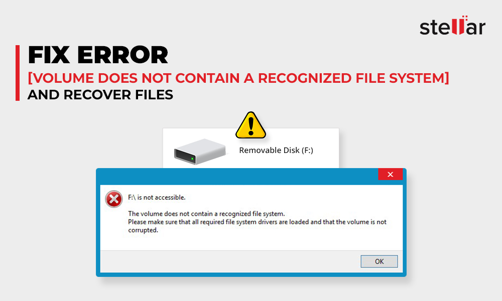usb unrecognised file system