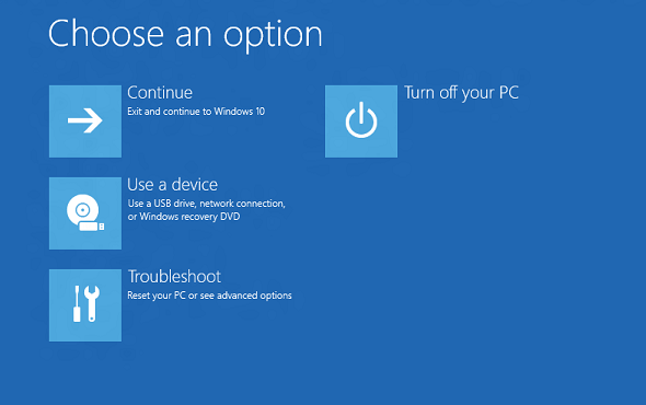 click troubleshoot