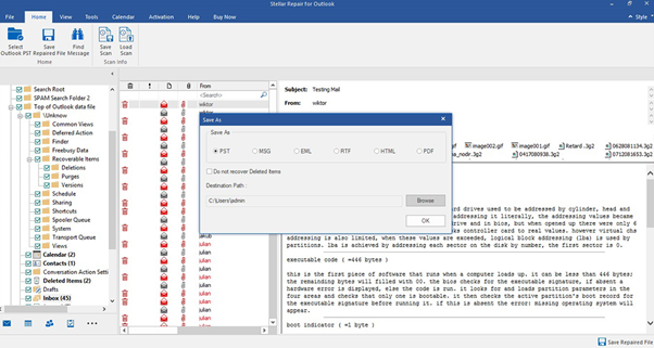 "Save As" Window Showing Different File Formats
