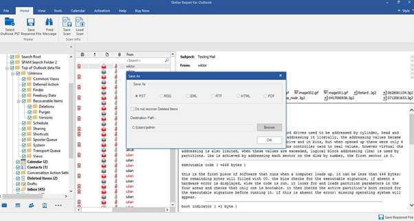 "Save As" Window Showing Different File Formats 