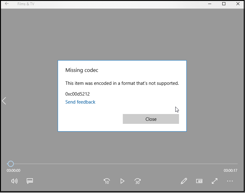 avi codec for windows 10 media player