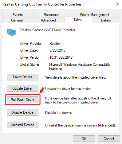 Select-rollback-driver