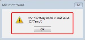 macdrive 10 the directory name is invalid macdrive 10 the directory name is invalid