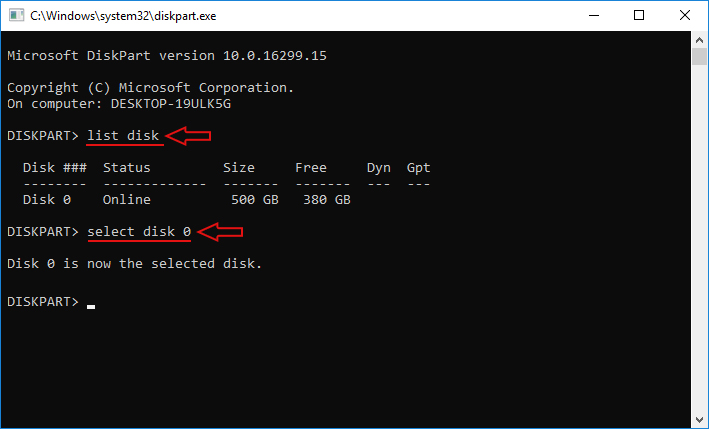 type-list-disk-and-select-disk