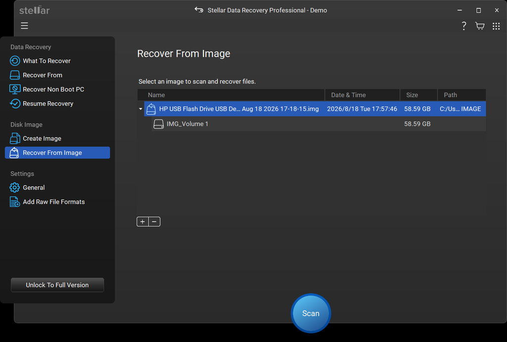 Recover from Disk Image