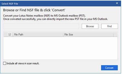 browse nsf file in stellar converter for nsf