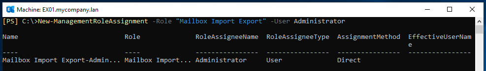 New-MailboxExportRequest command