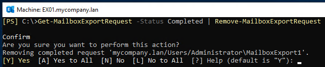 Remove All Completed Export Requests