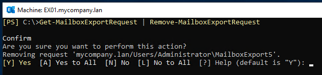 Remove All Export Requests Regardless of Status