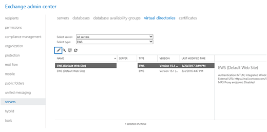 exchange admin center