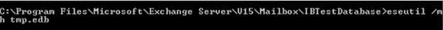 check the database state