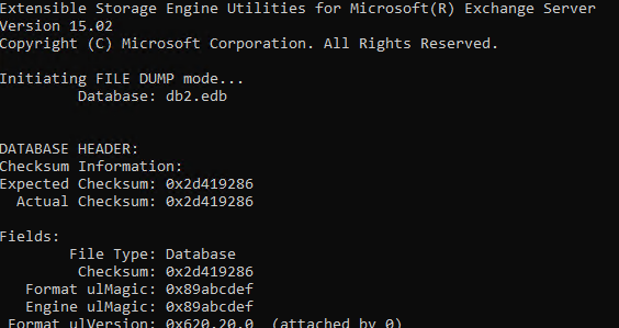 check database state