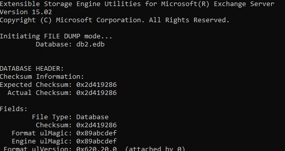 Check exchange database shutdown state