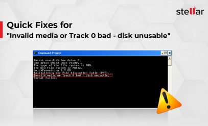 Quick Fixes for “Invalid media or Track 0 bad – disk unusable