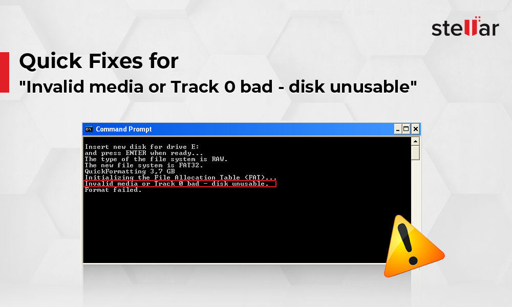  disk unusable error