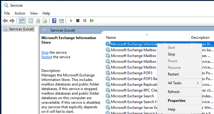 Services Management Console