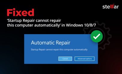 Fixed ‘Startup Repair Cannot Repair this Computer Automatically’ Error in Windows 10