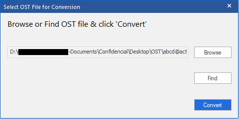 You have selected the file path where the Outlook data file located and ready to convert