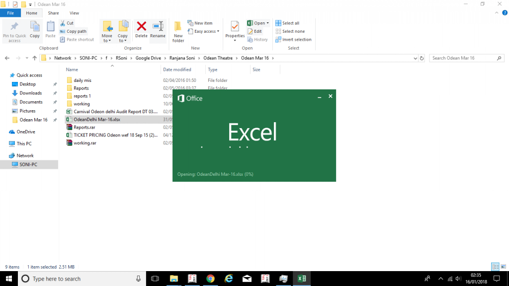 excel stuck at 0 percent