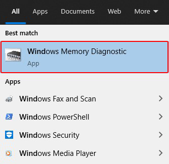 open-windows-memory-diagnostic