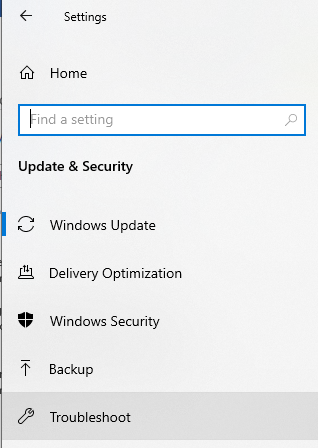 locate-troubleshoot-under--update-&-security