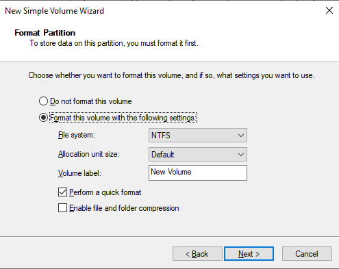 format-this-volume-with-the-ntfs-file-system