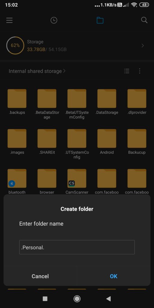 Create folder Android