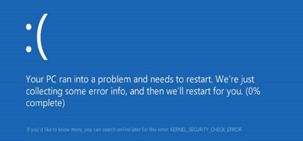 Kernel Security Check Failure error