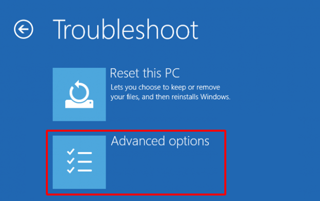 select-advanced-options-on-troubleshoot-screen