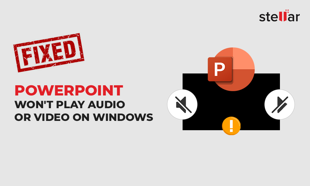 powerpoint presentation won't play sound