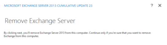 remove exchange server