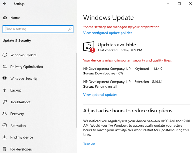 Windows Check for Updates