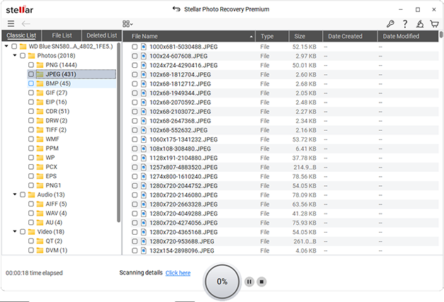 list the recoverable files