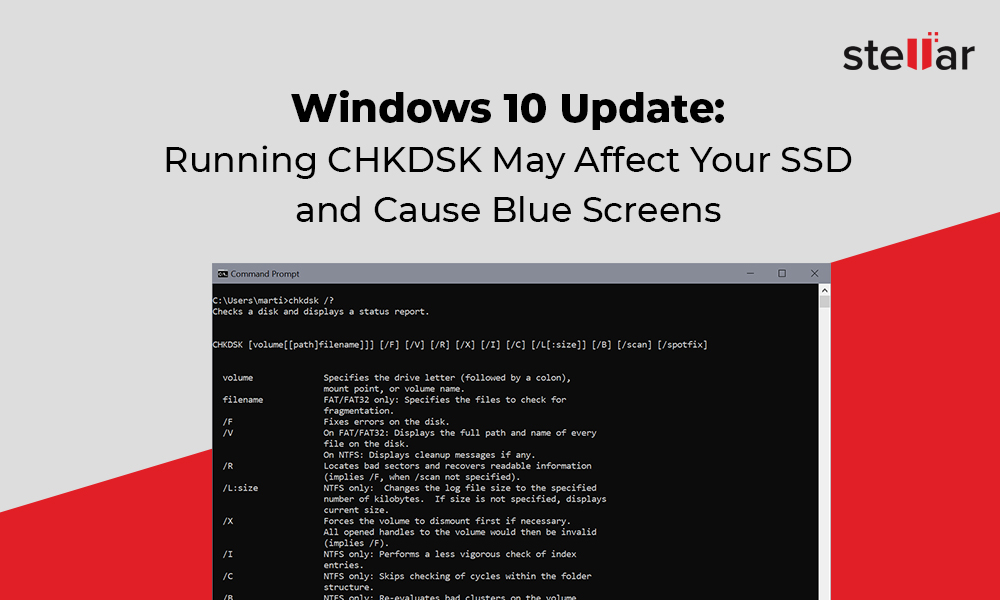 Running ChkDsk Windows 10 20H2 may damage the file system and cause Blue Screens