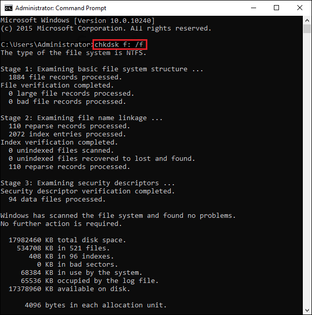 run-chkdsk-scan-in-recovery-console
