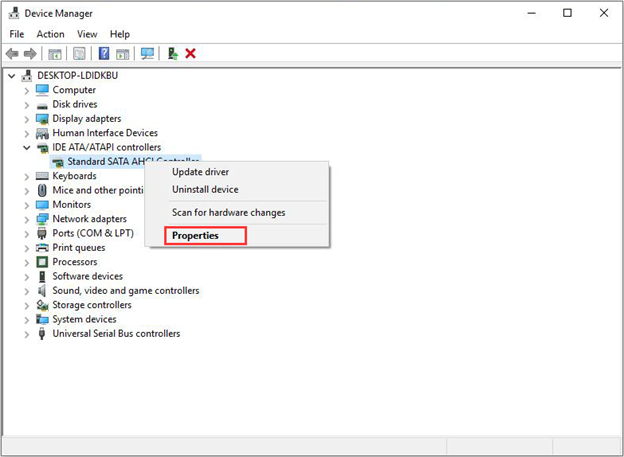 open-sata-ahci-controller-properties