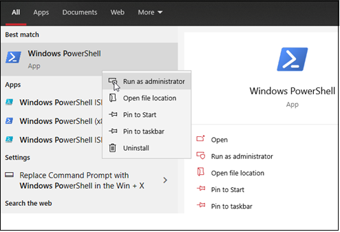 Windows PowerShell in Windows 10