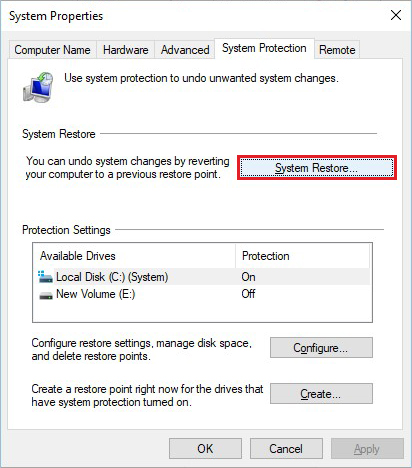 select-system-restore-from-system-properties-window